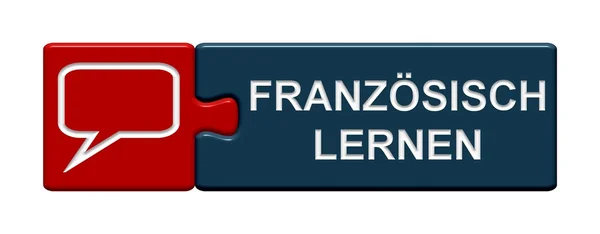 Bouton Puzzle - apprendre le français — Photo