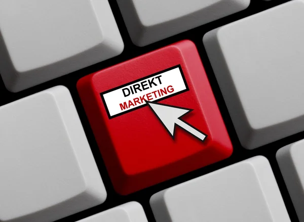 Computer Keyboard - Direct Marketing — Stock Photo, Image