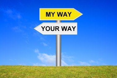 Signpost My Way your way clipart