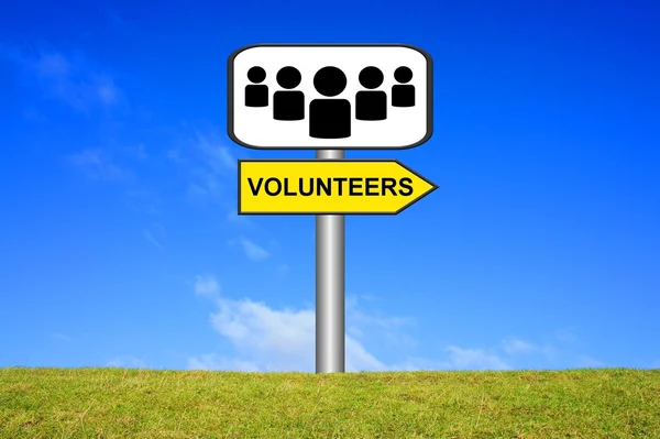 Signpost Volunteers — Stock Photo, Image