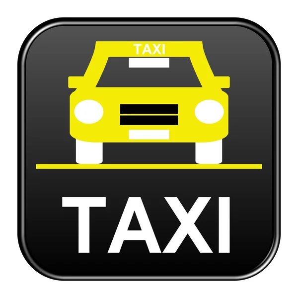 Bouton noir montrant Taxi — Photo