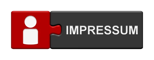 Puzzle Button showing Imprint german — Stock Photo, Image