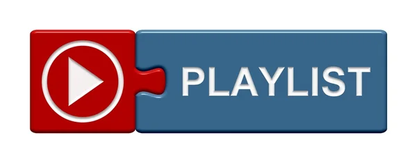 Botão de quebra-cabeça mostrando playlist — Fotografia de Stock