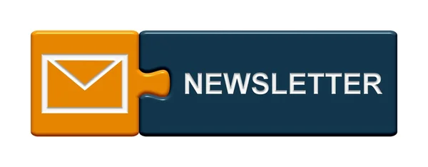 Puzzle Button showing Newsletter — Stock Photo, Image