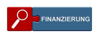 Puzzle Button showing finance in german clipart