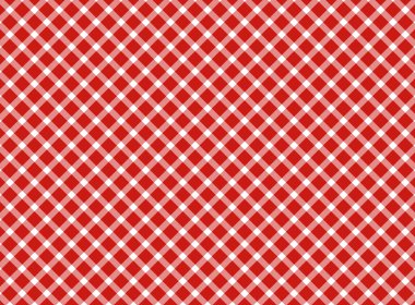 Retro masa örtüsü kırmızı beyaz