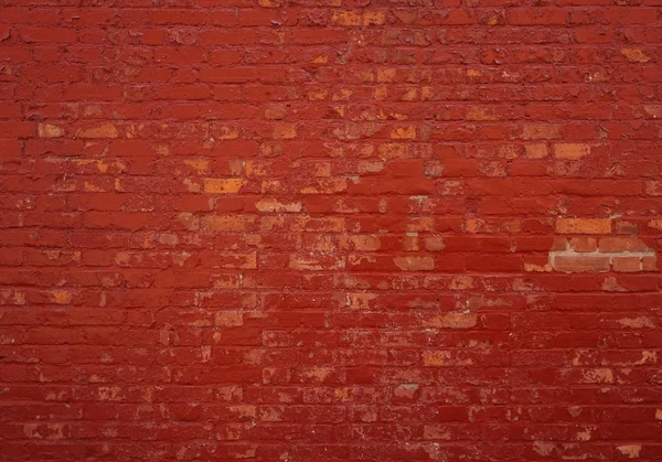 Vieux mur de briques avec pierres rouges — Photo