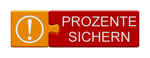 Puzzle Button save here in german — Stock Photo, Image