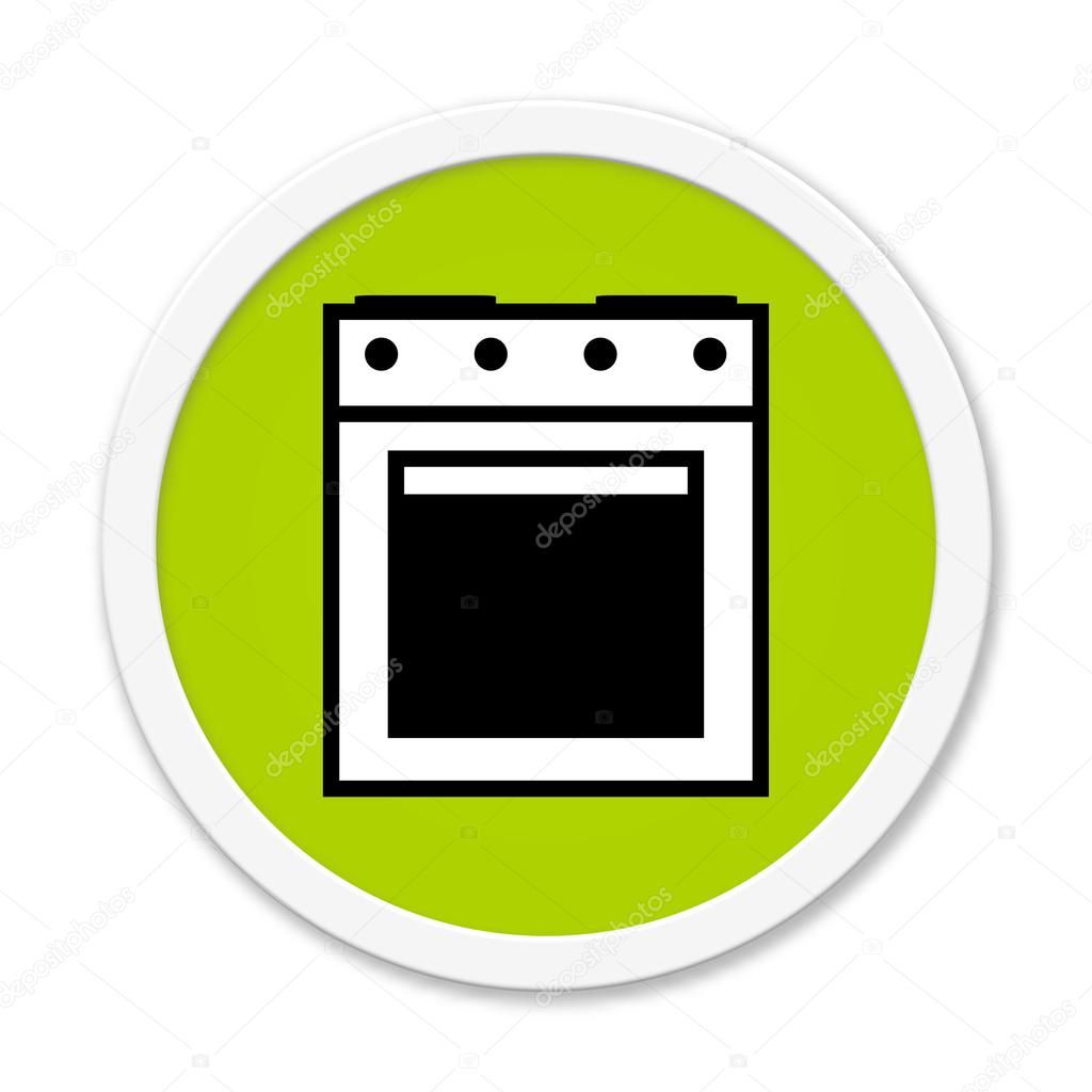 Rund Button showing oven