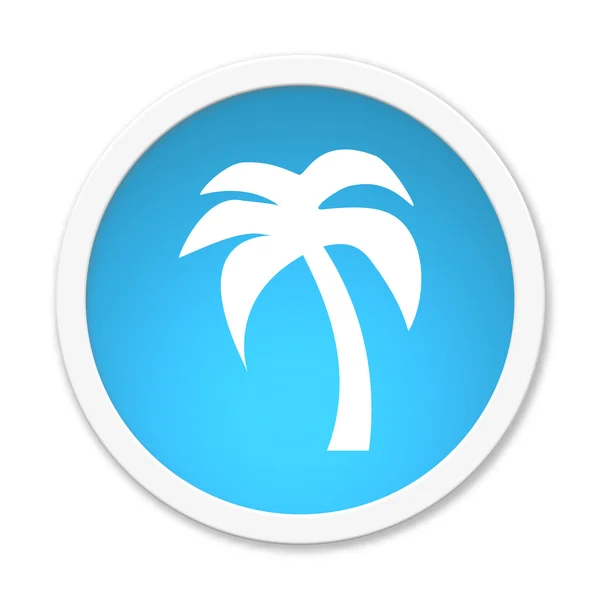 Round Button showing Palm — Stock Photo, Image