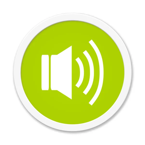 Round Button showing speaker — Stock Photo, Image