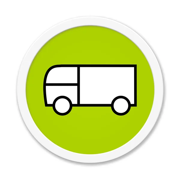 Round Button showing truck — Stock Photo, Image