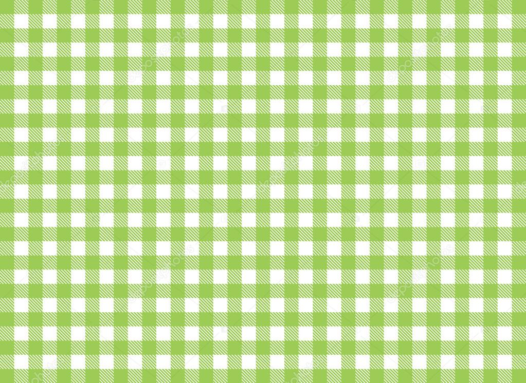 Traditional tabelcloth pattern background white and green