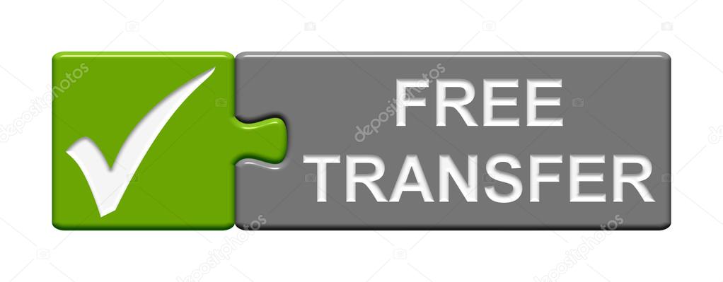 Puzzle Button free transfer green gray