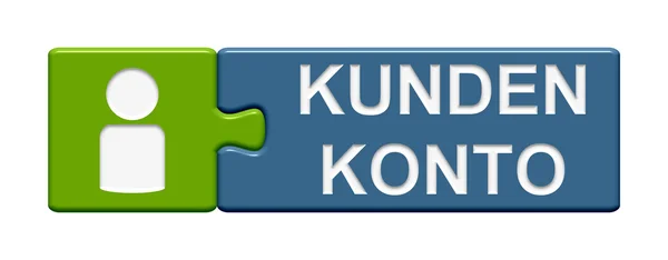 Conta de usuário do botão Puzzle em alemão — Fotografia de Stock