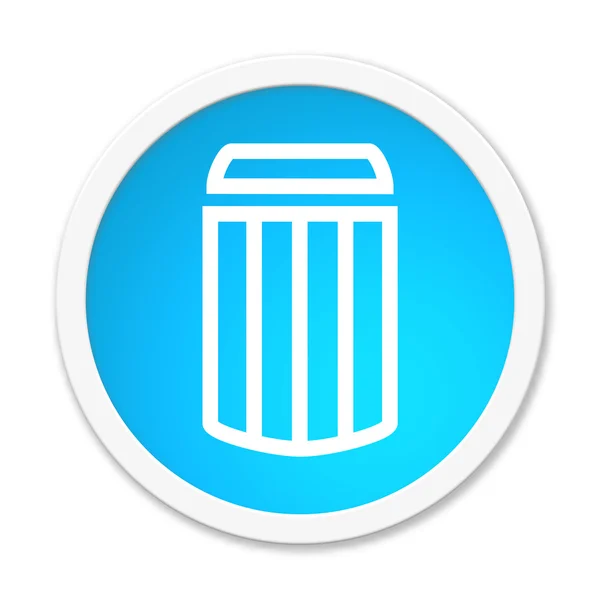 Botão rund mostrando lixo — Fotografia de Stock