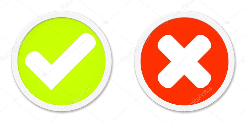 Buttons Red Green agree or disagree