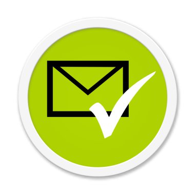 Rund Button showing envelope clipart