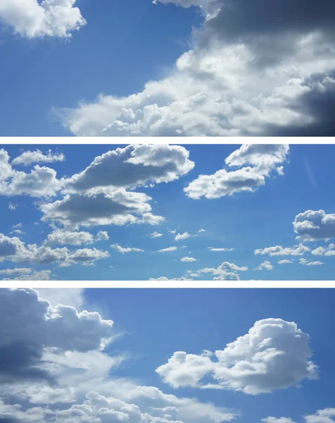 3 Sky backgrounds — Stock Photo, Image