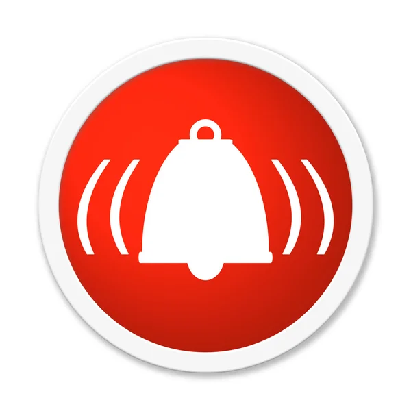 Rund Button showing alarm bell — Stock Photo, Image