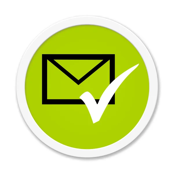 Rund Button showing envelope — Stock Photo, Image