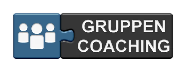 Puzzle przycisk team coaching w języku niemieckim — Zdjęcie stockowe