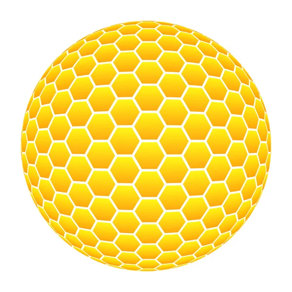 Ball with honeycomb pattern in orange — Stock Photo, Image