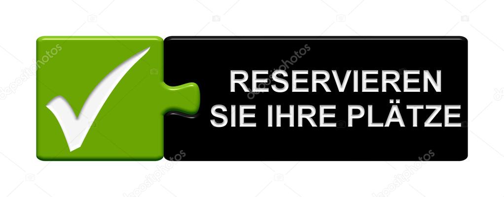 Puzzle Button reserve your seats in german