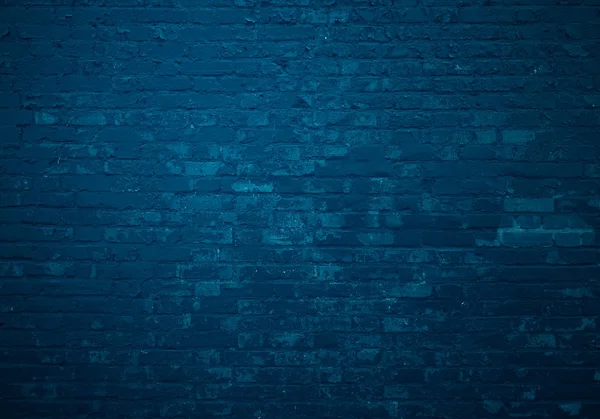 Dark blue brick wall as background — Stock Photo, Image