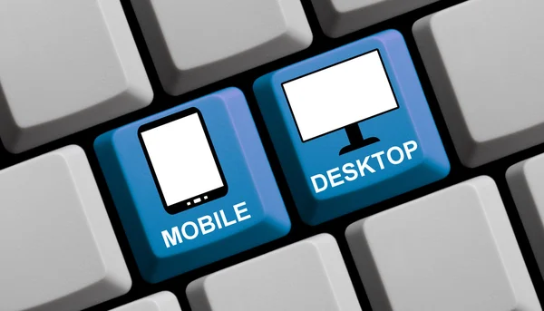 Mobile and Desktop online — Stock Photo, Image