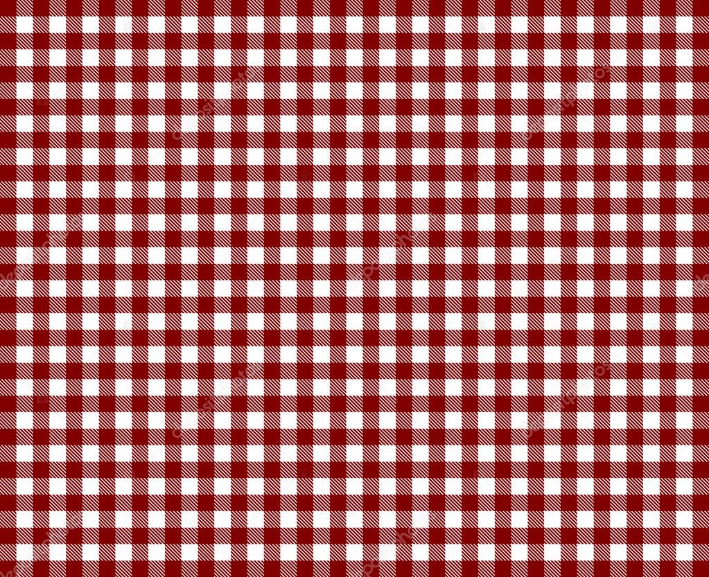 Checkered tradiontal tablecloth pattern red and white