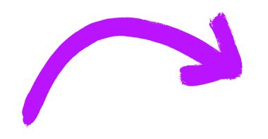 Kavisli mor el fırçası oku