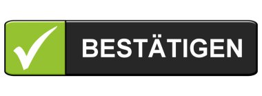 Beyaz simge gösteren düğme başlığı: Almanca olarak onayla