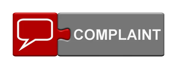 Puzzle Button showing complaint — Stock Photo, Image