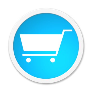 Düğme yuvarlak alışveriş simgesi