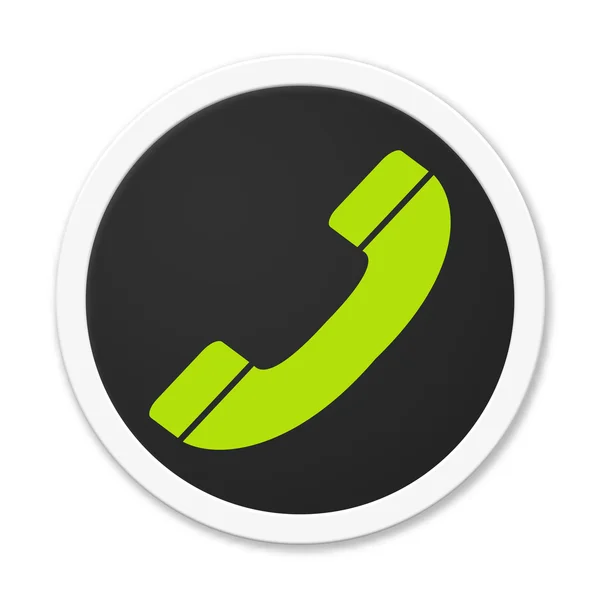 Button round telephone handset icon — Stock Photo, Image