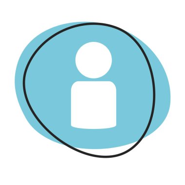 Beyaz simgeli mavi web düğmesi: Hesap