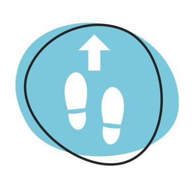 Beyaz simgeli mavi ağ düğmesi: Yön