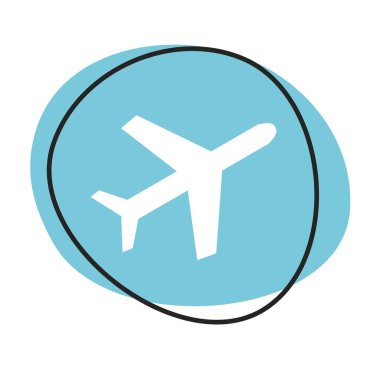 Beyaz simgeli mavi web düğmesi: Havalimanı