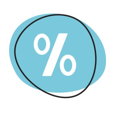 Beyaz simgeli mavi web düğmesi: İndirim