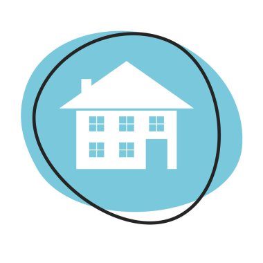 Beyaz simgeli mavi web düğmesi: Ev