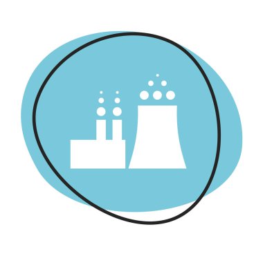 Beyaz simgeli mavi ağ düğmesi: Fabrika