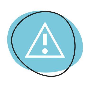 Beyaz simgeli mavi ağ düğmesi: Uyarı