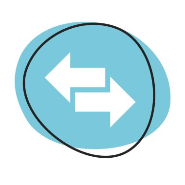 Beyaz simgeli mavi ağ düğmesi: Çift Ok