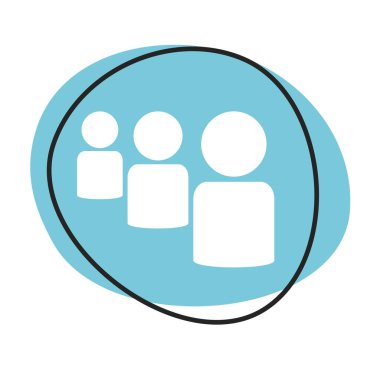 Beyaz simgeli mavi web düğmesi: Grup