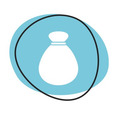 Beyaz simgeli mavi ağ düğmesi: Para Çantası