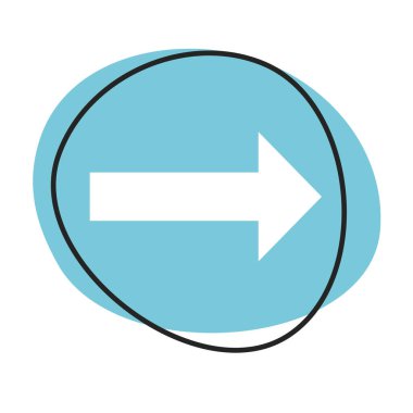 Beyaz simgeli mavi ağ düğmesi: Sağa ok