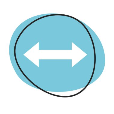 Beyaz simgeli mavi ağ düğmesi: Çift Ok