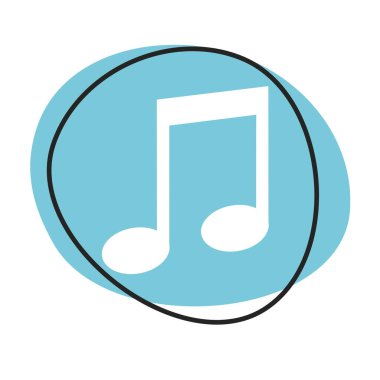 Beyaz simgeli mavi web düğmesi: Müzik