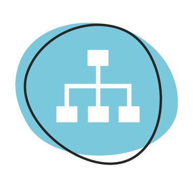 Beyaz simgeli mavi web düğmesi: Ağ